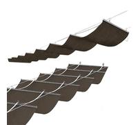 Voile d'ombrage rétractable imperméable réglable pour pergola, terrasse, jardin, tonnelle - Dimensions : 2,6 x 18 m (l x L)