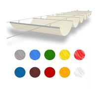 Voile d'ombrage rétractable ondulé - Auvent en fil de fer coulissant pour terrasse et serre - Protection UV - 2 x 7 m