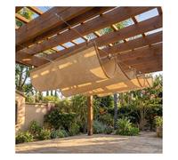 Voile D'Ombrage RéTractable OnduléE Auvent Pare Soleil en Pergola ， Protection Contre Vent pour ExtéRieur Jardin VéRanda Terrassec，Kit d'installation Inclus(W3*L3m/W9.84*L9.84ft)