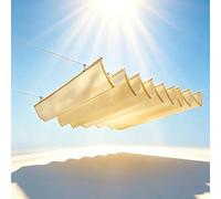 Voile d'ombrage rétractable ondulée, Protection UV à 90% Auvent Pare-Soleil avec kit de Fixation pour pergola, Jardin, terrasse ou Cour(1.2x1.9m)