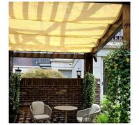 Voile d'ombrage rétractable ondulée, Voile d'ombrage rétractable en Forme de U, auvent pergola Protection Plusieurs Tailles(W1.5*L5m/W4.9*L16.4ft)