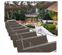 Voile D'ombrage Rétractable Ondulée,Voiles D'ombrage Ondulées Rétractables,Store Enrouleur Coulissant en Forme De U avec Kit De Montage,pour Jardin Terrasse et en Plein Air (Size : W3*L3m/W9.84*L9.84