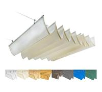 Voile d'ombrage rétractable - Pare-soleil télescopique pour extérieur, jardin, terrasse et arrière-cour - Comprend un kit de montage et un câble coulissant ondulé