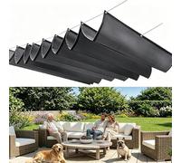 Voile d'Ombrage Rétractable pour Balcon Terrasse, Imperméable UV | Store Ondulé Solaire Compact, Installation Simple pour Petit Espace Extérieur,150 WxH 250 cm