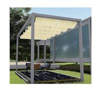 Voile d'ombrage rétractable pour pergola - Voile d'ombrage ondulé durable et résistant à la déchirure - 1,2 x 5 m - Plusieurs couleurs pour une correspondance personnalisée, idéale pour l'extérieur