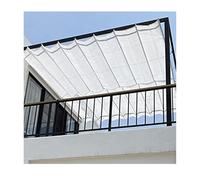 Voile d'ombrage rétractable pour piscine extérieure et jardin en forme de U (1,5 m x 6 m) - Protection UV étanche design élégant