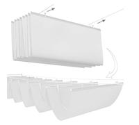 Voile d'ombrage rétractable pour terrasse, jardin, pergola de taille personnalisée avec blocage UV et auvent en polyéthylène haute densité pour cour, voile d'ombrage blanc (1 x 7 m)