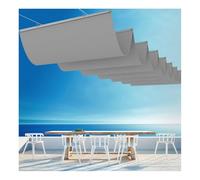 Voile d'ombrage rétractable pour terrasse, porche, jardin - 1 x 7 m - Protection UV et résistant aux intempéries