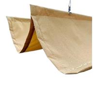 Voile d'ombrage Rétractable Rainproof Wave Telescopic Sunshade Sail Garden Sun Shading Canopy Outdoor Retractable Awning Pergolas Sunblock Shade Screen(Only Beige Sail,2x5m)