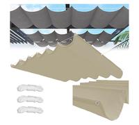 Voile d'ombrage rétractable, réglable, imperméable, protection UV, pour terrasse/pergola, améliore le confort et le style extérieur, blanc, 1 x 6 m