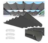 Voile d'ombrage rétractable, réglable, imperméable, protection UV, pour terrasse/pergola, améliore le confort et le style extérieur, blanc, 1 x 6 m