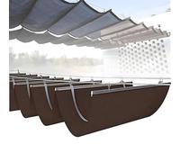 Voile d'ombrage rétractable - Résistant aux UV - Auvent télescopique avec kit de montage pour terrasse, porche, cour, jardin extérieur