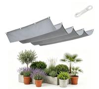 Voile-D'Ombrage Rétractable Vague 3 x 4.5 m Rectangulaire Imperméable Anti-UV et Indéchirable Contre Le Vent Toile Ombrage Imperméable pour Patio Jardin Terrasse, Gris Clair