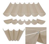 Voile D'Ombrage RéTractable Vague ImperméAble 95% UV 300g/M² œIllets Anti-Rouille - BâChe RéGlable Pare-Soleil pour Terrasse Jardin Pergola Balcon Toile D'Ombrage(Khaki,5x10m)