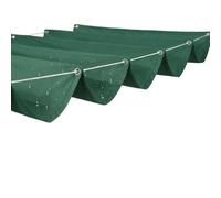 Voile D'Ombrage RéTractable Vague ImperméAble 95% UV 300g/M² œIllets Anti-Rouille - BâChe RéGlable Pare-Soleil pour Terrasse Jardin Pergola Balcon Toile D'Ombrage(Green,2x3m)