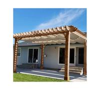 Voile d'ombrage rétractable Wave - 1,1 m x 5 m - Idéal pour la décoration de jardin et de terrasse - Polyvalent - Protection UV - Installation facile