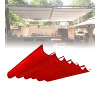 Voile d'ombrage rétractable Wave 1,5 x 2 m avec accessoires d'installation pour patios, terrasses, balcons et jardins Rouge