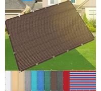 Voile d'ombrage robuste 185 g/m² avec œillets - 5 m x 7 m - Protection solaire 95 % anti-UV - Pour serres et piscines - Bâche résistante marron