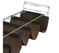 Voile d'ombrage romaine ondulée - Auvent d'extérieur rétractable en polyester résistant aux UV - Housse de pergola pour patio et terrasse - Pare-soleil imperméable (taille : 0,9 x 3 m)
