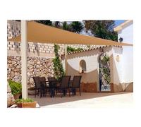 Voile d'Ombrage TEMPSA Rectangle 2x3m Beige - Imperméable et Anti-UV