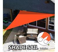 Voile d'ombrage TEMPSA - Triangle 3x3x3m - Tissu d'Oxford Imperméable - Orange