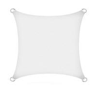 Voile D'Ombrage Terrasse 3 X 3 M Protection Solaire HDPE Blanche Carré