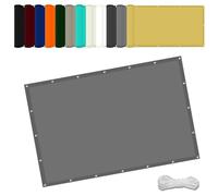 Voile d'ombrage Terrasse Rectangulaire 1.3 x 3.2 m UV Protection avec Oeillets Tissu Polyester Multi Couleur et Taille Bâche dombrages La Couverture VéGéTale Serre Pergola, Gris Clair