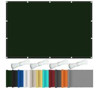 Voile D'Ombrage Terrasse Rectangulaire 1 x 1 m Brise-Soleil pour Terrasse Résistant Aux UV Toile D'Ombrage pour Patio Jardin, Terrasse avec Oeillets et Corde, Vert Foncé