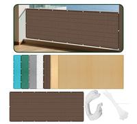 Voile d'ombrage Toile 0.7 x 3.2 m Offre Une Protection Contre Les UV Rayons Toile d'ombrage Extérieur avec Corde Libre et Oeillets pour Patio Pergola Jardin Exterieur, Brun