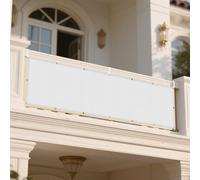 Voile d'ombrage Toile 150 x 170 cm Protection Solaire Imperméable UV PES Toile Ombrage Auvent avec 4 Morceaux de Corde pour Extérieur Terrasse Jardin Balcon, Blanc