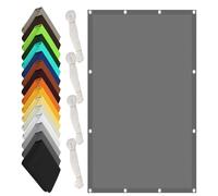 Voile d'ombrage Toile 150 x 550 cm Coupe-Vent, Résistant à La Pluie Résistant Aux UV Toile d'ombrage Auvent avec Le Kit de Fixation pour Terrasse, Jardin, Balcon, Camping, Gris Clair
