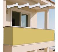Voile d'ombrage Toile 170 x 185 cm Offre Une Protection Contre Les UV Voile Pare Soleil avec Oeillets Cordons pour Jardin, Terrasse, Camping, Balcon, Jaune Sable