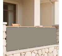 Voile d'ombrage Toile 175 x 235 cm Tissu Anti Rayons UV Imperméable Toile d'ombrage pour Pergola Cordes de Fixation Incluses pour Jardin Terrasse Balcon Camping, Taupe