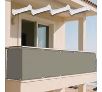 Voile d'ombrage Toile 180 x 365 cm Offre Une Protection Contre Les UV Voile Pare Soleil avec Oeillets Cordons pour Jardin, Terrasse, Camping, Balcon, Taupe