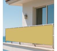 Voile d'ombrage Toile 200 x 320 cm Résistant Aux UV Voile d'ombrage Terrasse Résistant l'eau Polyester Idéal pour Jardin, Balcon et Terrasse, Jaune Sable