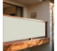 Voile d'ombrage Toile 210 x 500 cm Une Protection des Rayons UV Voile d'ombrage Terrasse avec Corde Libre et Oeillets pour Potager Serre Terrasse Patio Jardin, Beige