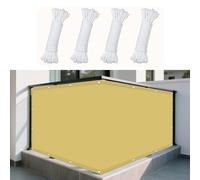 Voile d'ombrage Toile 230 x 320 cm Une Protection des Rayons UV Serre Coupe-Vent Anti-Déchirure avec Oeillets Cordons pour Jardin Terrasse Camping Sable, Couleur Crème