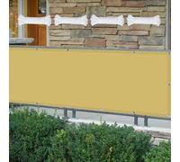 Voile d'ombrage Toile 230 x 375 cm Anti UV Contre Le Vent Tissu Oxford avec Oeillets et Cordons pour Jardin, Serre, Patio, Terrasse et Camping, Couleur Crème