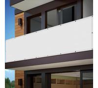 Voile d'ombrage Toile 240 x 540 cm UV 98% Indéchirable Imperméable Toiles D'Ombrages UV Protection Cordes de Fixation Incluses pour Terrasse, Jardin, Balcon, Camping, Blanc