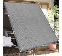 Voile d'ombrage Toile 260 x 640 cm Respirant Protection des Rayons UV Auvent Respirante UV Protection avec Oeillets Cordons pour Serre/Jardin/Pergola/Patio Lawn, Gris Clair
