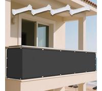 Voile d'ombrage Toile 270 x 345 cm Offre Une Protection Contre Les UV Voile Pare Soleil avec Oeillets Cordons pour Jardin, Terrasse, Camping, Balcon, Gris Foncé