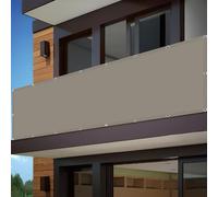 Voile d'ombrage Toile 370 x 460 cm UV 98% Indéchirable Imperméable Toiles D'Ombrages UV Protection Cordes de Fixation Incluses pour Terrasse, Jardin, Balcon, Camping, Kaki