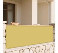 Voile d'ombrage Toile 435 x 445 cm Tissu Anti Rayons UV Imperméable Toile d'ombrage pour Pergola Cordes de Fixation Incluses pour Jardin Terrasse Balcon Camping, Jaune Sable