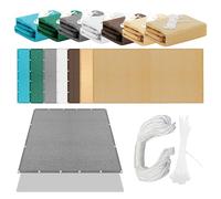 Voile d'ombrage Toile 452 x 487 cm Respirante 95% UV Protection Toiles D'Ombrages UV Protection avec Corde Libre Facile à Plier pour Jardin Patio Terrasse Camping, Gris Clair