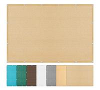Voile d'ombrage Toile 566 x 621 cm Respirante Une Protection des Rayons Voile d'ombrage Terrasse avec Le Kit de Fixation Idéal pour Jardin, Balcon et Terrasse, Jaune Sable