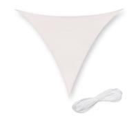 Relaxdays Voile d'ombrage Triangulaire, 2x2x2 m, Toile Anti-Chaleur, Tissu PE-HD, Protection UV, Blanche