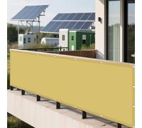 Voile d'ombrage Toile d'ombrage 1.4 x 6 m Protection Solaire Polyester Résistant Aux UV Brise Vue avec Oeillets pour Patio Jardin, Terrasse, Extérieur, Balcon, Couleur Crème