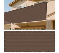 Voile d'ombrage Toile d'ombrage 180 x 360 cm Respirante, Protection Contre UV Toile Pergola Serres avec Cordons pour Patio Balcon Jardin Terrasse Extérieur, Brun