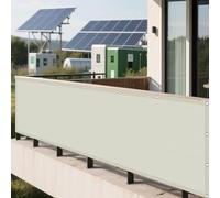 Voile d'ombrage Toile d'ombrage 2.4 x 2.6 m Protection Solaire Polyester Résistant Aux UV Brise Vue avec Oeillets pour Patio Jardin, Terrasse, Extérieur, Balcon, Beige