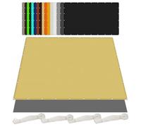 Voile d'ombrage Toile d'ombrage 2 x 6 m Imperméable 95% UV Protection Toiles D'Ombrages avec Cordons pour Serre/Jardin/Pergola/Patio Lawn, Couleur Crème